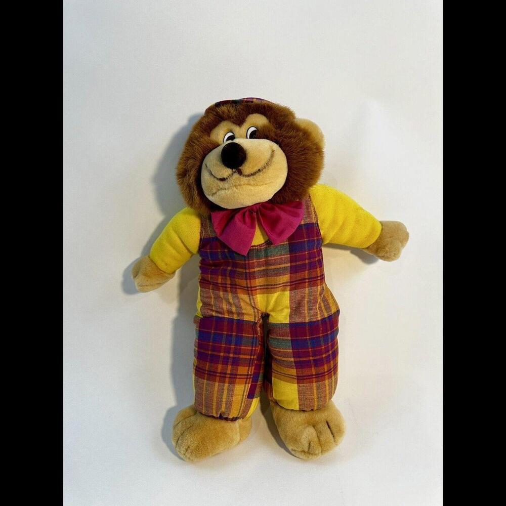 Vintage Commonwealth Plush Bear Purple Bow Tie
